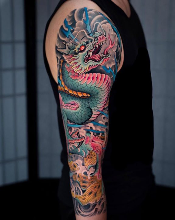 Dragons and Demons by JinQ | Seoul Ink Tattoo